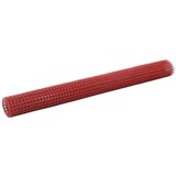 vidaXL žičana mreža od čelika s pvc oblogom za kokoši 25 x 1 5 m crvena | shoptok.hr