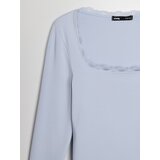 Sinsay Bluza s dugim rukavima i čipkom na dekolteu | shoptok.hr