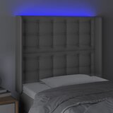  LED uzglavlje sivo 93x16x118/128 cm od umjetne kože | shoptok.hr