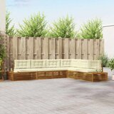  Set vanjskih sofa s jastukom 6 Komad Prirodna i krem | shoptok.hr
