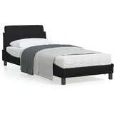 vidaXL Posteljni okvir z vzglavjem črn 80x200 cm umetno usnje Cene