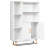  Moderna drvena knjižna ormarić za dom ili ured 80 x 24 x 119 cm (bijela) | shoptok.hr