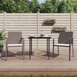  Vrtne stolice s jastucima 2 kom smeđe 56x59x84 cm od poliratana | shoptok.hr