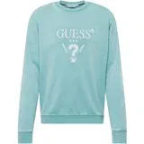 Guess Sweater majica neonsko plava / bijela