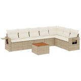Maison Chic Seti vrtnega pohištva - Vrtna garnitura - Vrtni pohištvo set 8-delna z blazinami bež poli ratan, (21799069) | Shoptok.si
