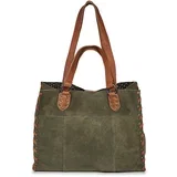 Nakupovalne torbe PCSALLI SUEDE SHOPPER Kaki