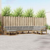  Set vanjskih sofa 8 kom. Bijela i svjetlosiva 404 x 245,5 x 73 cm | shoptok.hr