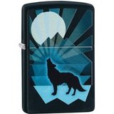 Zippo vžigalnik na bencin Wolf And Moon Black Matte 29864 | Shoptok.si
