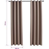  Zavjese za zamračivanje 2 kom smeđe-sive 140 x 175 cm | shoptok.hr