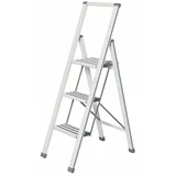 Wenko bijele sklopive stepeniceo Ladder Al, visina 127 cm