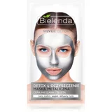 Bielenda Metallic Masks Silver Detox maska za čišćenje i detoksikaciju za mješovitu i masnu kožu 8 g