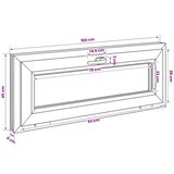  Unutarnja boja prozora u podrumu bijela RISOR 100 x 45 cm - Bijela 100 x 45 cm s trostrukim staklenjem | shoptok.hr