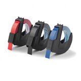 Dymo trak za mehanski tisk, črn - moder - rdeč, 3/1 | Shoptok.si