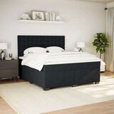 vidaXL Box spring postelja z vzmetnico črna 180x200 cm žamet | Shoptok.si