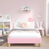 Krevet za djecu s uzglavljem Ružičasta 90 x 190 cm PU | shoptok.hr