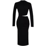 Trendyol Black Window / Cut-out Detailed Elegant Evening Dress Cene