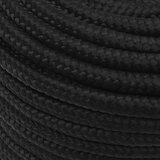 vidaXL Vrv za čoln popolnoma črna 12 mm 25 m polipropilen | Shoptok.si