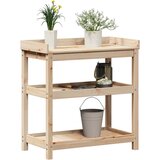  Stol za sadnju s policama 82,5x45x86,5 cm od masivne borovine | shoptok.hr