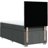 vidaXL Okvir kreveta s oprugama i madrac tamnosivi 80x200cm od tkanine | shoptok.hr