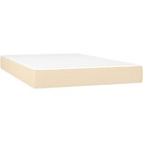 Krevet s oprugama i madracem krem 120 x 200 cm od tkanine | shoptok.hr