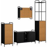  Set ormarića za kupaonicu 4 kom. Crni hrast 40 x 36 x 200,5 cm | shoptok.hr