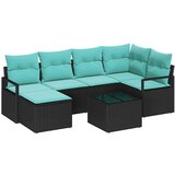  Set sofe 7 kom. Crna poliratan 232 x 122 x 85 cm | Shoptok.si
