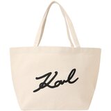 Karl Lagerfeld Shopper torba crna / vuneno bijela Cijene