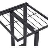 vidaXL Stojalo za rože 4-nadstropno 43x22x76 cm črna kovina | Shoptok.si