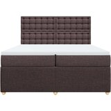 vidaXL Krevet s oprugama i madracem tamnosmeđi 200x200 cm od tkanine | shoptok.hr