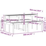  Stol za piknik 160 x 134 x 75 cm od masivne borovine | shoptok.hr