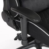 BIT FORCE KHAN F-2D igraća stolica s potpornim jastučićima, tkanina, 2D naslon za ruke, nosivost 150kg, crno/bijela | shoptok.hr