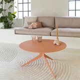 Spinder Design Metalni okrugao stolić za kavu u boji lososa ø 78 cm Daley – | shoptok.hr
