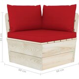  Vrtna kutna sofa od paleta s jastucima impregnirana smrekovina | shoptok.hr