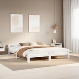  Okvir kreveta bez madraca bijeli 200x200 cm od masivne borovine | shoptok.hr
