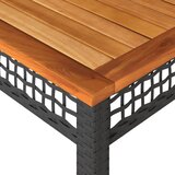  Vrtni stol crni 140 x 80 x 75 cm od poliratana i drva bagrema | shoptok.hr