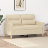 vidaXL Kavč dvosed krem 120 cm blago Cene