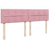  Krevet s oprugama i madracem ružičasti 200x200 cm baršunasti | shoptok.hr