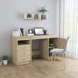  Pisalna miza sonoma hrast 140x50x76 cm iverna plošča | Shoptok.si