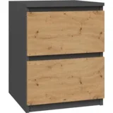 Nočna omarica Malwa W2 ANTRACIT ARTISAN, (21560420)