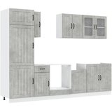  8-dijelni set kuhinjskih ormarića "Lucca" sivo-betonski inženjerski drvo | Eponuda.com