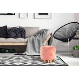 Kayoom TABURE, tekstil, leseni material roza | Shoptok.si