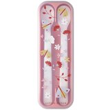 Mepal Bele/svetlo rožnate plastične otroške žličke v kompletu 2 ks Flowers & butterflies – | Shoptok.si