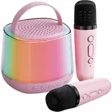 Kiddigit Set od 2 bežična mikrofona sa zvučnikom, Bluetooth, pink Kiddigit