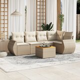 vidaXL 6-dijelni set vrtnih sofa s jastucima bež od poliratana | shoptok.hr