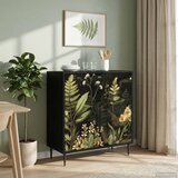  Kreveta RHENEN Crni hrast 69 x 33 x 76 cm Konstruirano drvo | shoptok.hr