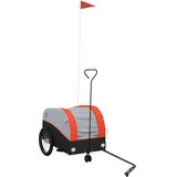 Prikolica za bicikl crno-narančasta 30 kg željezna | shoptok.hr