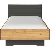 XORA POSTELJA 120 cm x 200 cm , leseni material barve grafita, barve hrasta | Shoptok.si