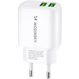 Wozinsky Omrežni polnilec 100-240V 30W 2,4A 2x USB-A bel, (21580928) Cene