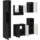 vidaXL Komplet pohištva za kopalnico 5 pcs Črna 61 x 35 x 64 cm | Shoptok.si