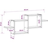  Polica na zidu Crni hrast 95 x 17 x 37 cm Konstruirano drvo | shoptok.hr